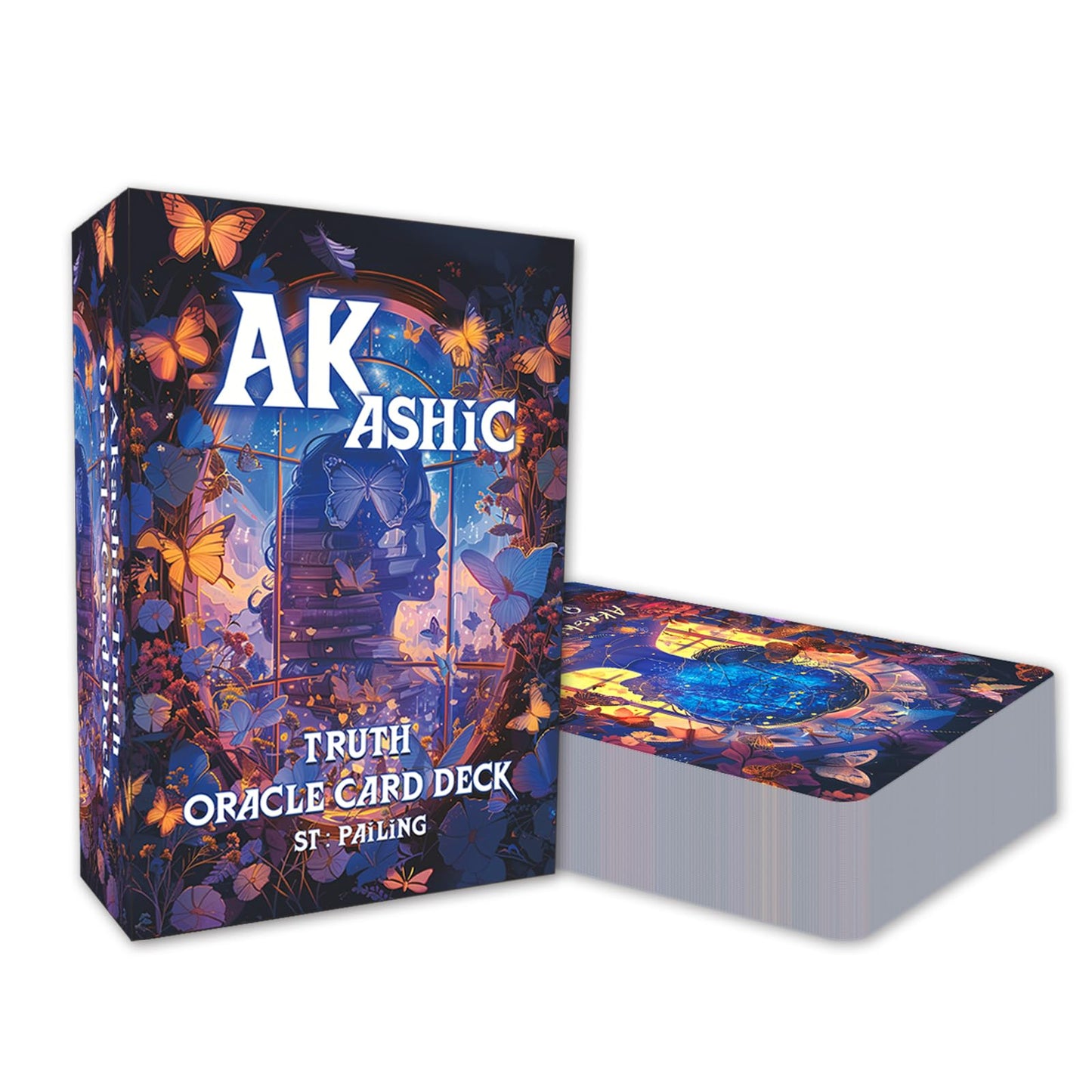 Akashic Oracle Cards, Oracle Cards and tarot cards for Beginners, Energy Healing Oracle Cards, 75 Oracle Cards to Reveal Soul's Truth, Clear Karmic Influences.